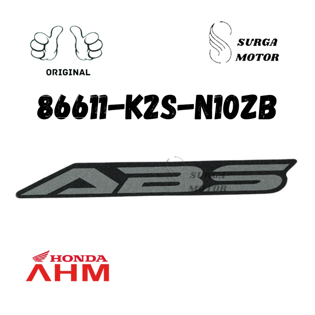 สติ๊กเกอร์สัญลักษณ์โลโก้สติ๊กเกอร์ Mark Writing ABS Type 1 มอเตอร์ Vario 160 K2S ของแท้เดิม Honda AH
