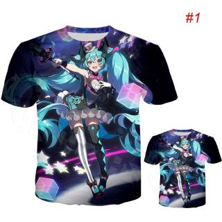 เสื้อยืดพิมพ์ลาย hatsune miku magical mira 3 มิติสําหรับผู้ชาย