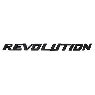 Logo "REVOLUTION" สูง2.5cm สีดำด้าน สำหรับ Mitsubishi Triton Pajero Sport ปี 2000-2019