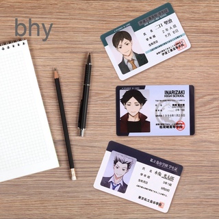 Bhy บัตรประจําตัว Pvc ลายการ์ตูนอนิเมะ Haikyuu!! Hinata Shoyo สําหรับเด็กนักเรียน