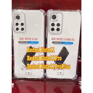 Xiaomi Redmi Note 11 5G/11Pro 5G/11ProPlus 5G CASE TPU ฝาหลังใส กันกระแทกมีปุ่มกันกระแทก ทั้ง 4 มุม มีคลุมกล้อง รุ่นใหม่