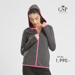 GSP Jacket : เสื้อแจ็คเก๊ต แขนยาว แถบชมพู ผ้าโพลีเอสเตอร์ (PZT4BL)