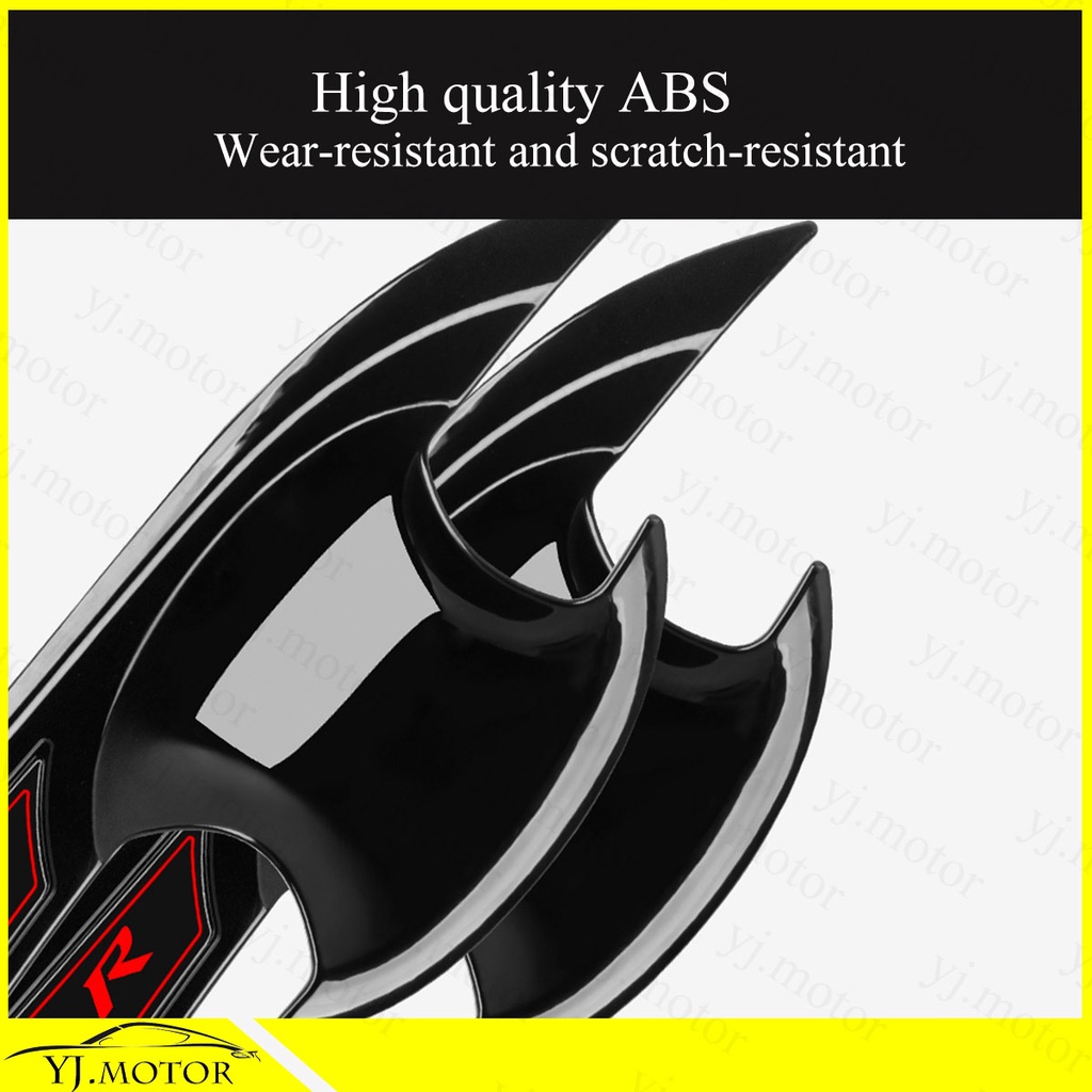 ฝาครอบมือจับประตูรถยนต์ สีดํามันวาว สําหรับ Honda Civic FC Sedan 2016-2021 Door Handle Bowl Cover Type R Style - รูปที่ 5