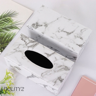 ( Dolity2 ) กล่องทิชชู่ลายหินอ่อน