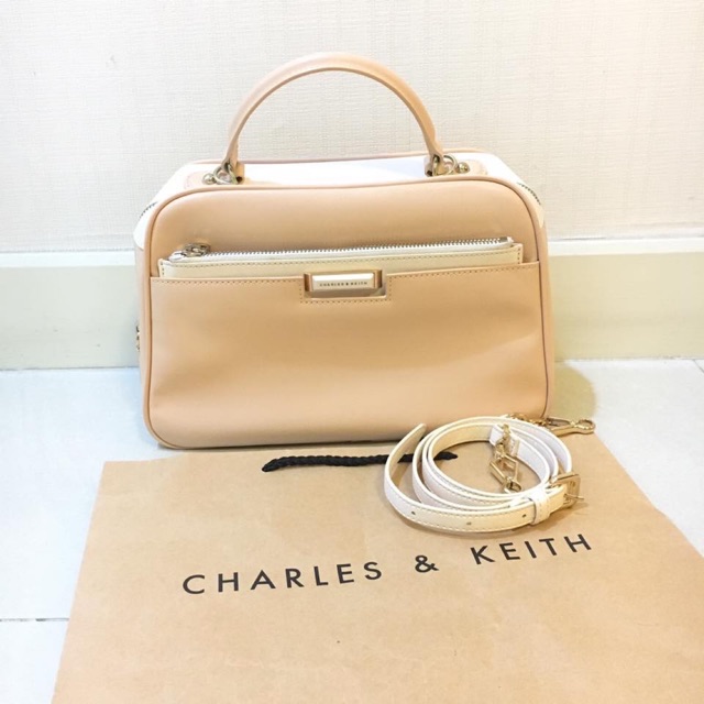charles and keith pink fur bag original price