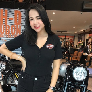 เสื้อยืด Harley-Davidson Womens Logo Henley