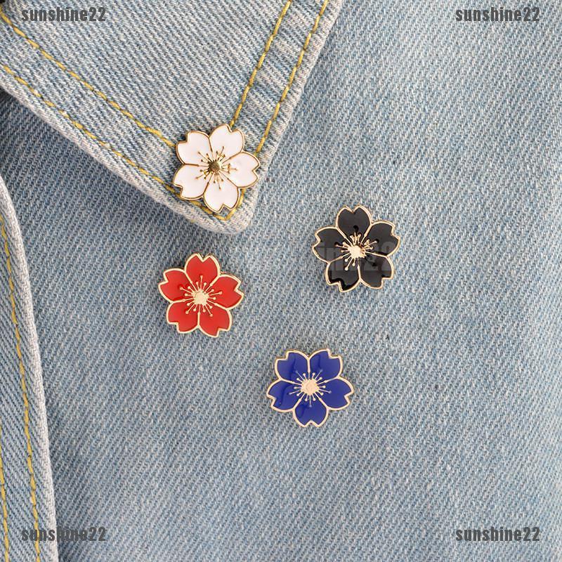 Sun22 เข็มกลัด รูปดอกซากุระ เครื่องประดับ สําหรับเสื้อแจ็กเก็ต กระเป๋า เข็มกลัด