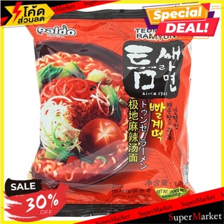 ✨ฮิตสุด✨ พาลโด เท็มเช ราเมียน ราเม็งกึ่งสำเร็จรูป สูตรเผ็ด 120กรัม Paldo Teumsae Ramyun Instant Noodles 120g