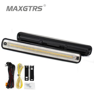 Maxgtrs ไฟเลี้ยว Led 28W 36SMD 2835 12V IP67 กันน้ํา สีเหลืองอําพัน สําหรับรถยนต์ 2 ชิ้น