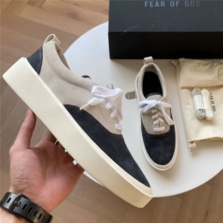 ▦㍿Fog Fear of god 101 ซีซั่น 6 high street รองเท้าผ้าใบผู้ชายแบบ all-match low-top แบบสบาย ๆ