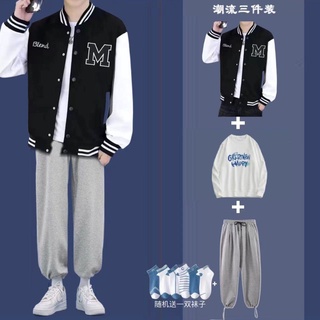 Sweater Spring ม.ens leisure Boys พร้อมแจ็คเก็ตเยาวชน