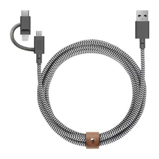 NATIVEUNION สายชาร์จ Belt Cable Universal ความยาว 2เมตร(M) ลาย Zebra