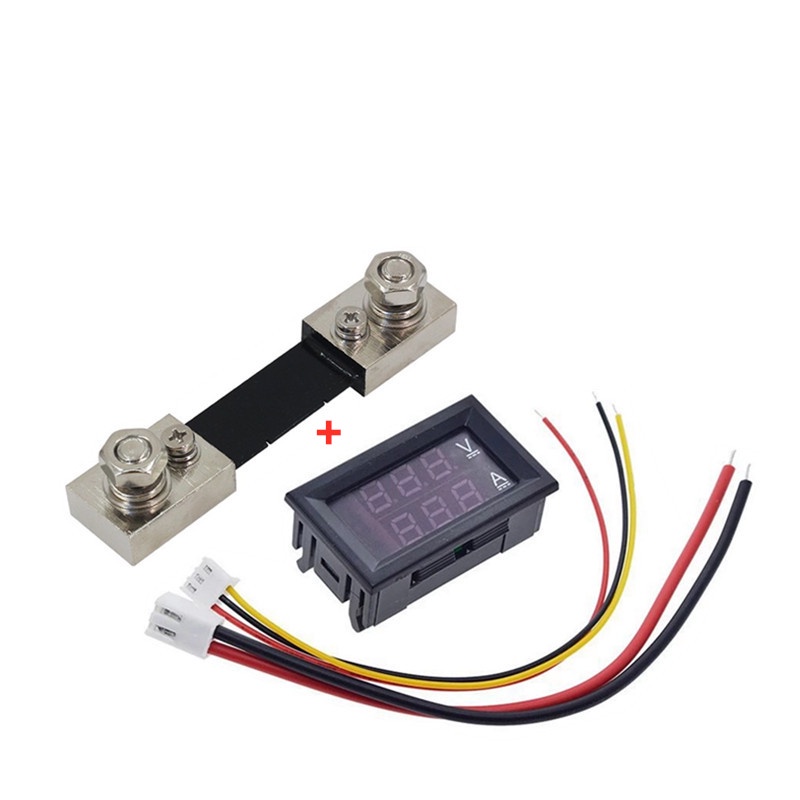 โวลต์มิเตอร์ดิจิทัล หน้าจอ LED 0-100V 10A 50A 100A - รูปที่ 2