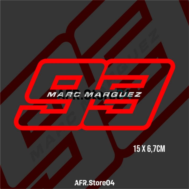 สติ๊กเกอร์ สติ๊กเกอร์ 93 Marc Marquez outline