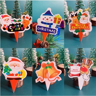 50 ชิ้น / เซต คละสี สโนว์แมน คริสต์มาส ตกแต่งเค้ก วันเกิด ตกแต่งปาร์ตี้