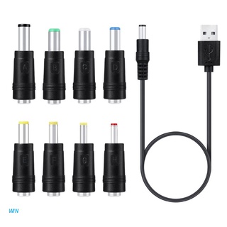 【Ready Stock】 8 In1 5 โวลต์ Usb To Dc 5.5X2.1 มม. สายชาร์จสําหรับลําโพงพัดลมหลอดไฟ Led