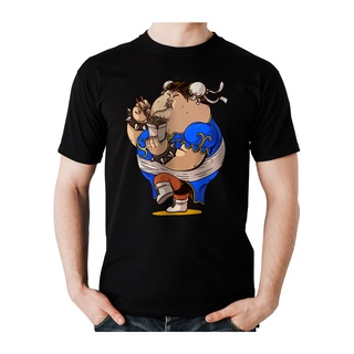 เสื้อยืด พิมพ์ลาย Street Fighter Chun Li As Fat World Warrior ของขวัญสําหรับปู่