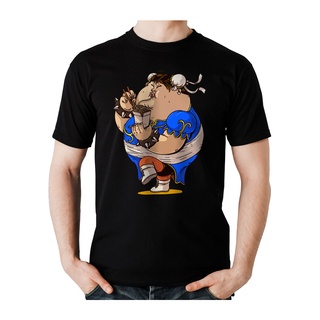 เสื้อยืด พิมพ์ลาย Street Fighter Chun Li As Fat World Warrior ของขวัญสําหรับปู่