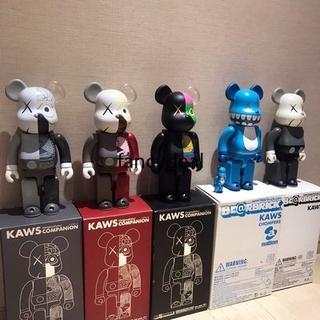 5Styles Kaws Bearbrick 400% Bear Blocks Half Anatomy Bluetooth Action Figure ABS Material Model Ornaments Toy Gift 28cm