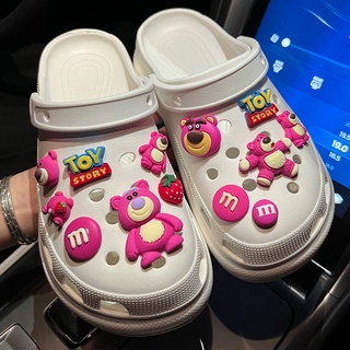 ลดราคา จํากัด เวลา!Cl Shop รองเท้า crocs ลายการ์ตูนหมี ดอกไม้ 3D น่ารัก อินเทรนด์ สําหรับเด็กผู้หญิง นักเรียน