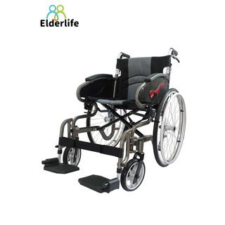 Elderlife รถเข็นผู้ป่วย วีลแชร์ อะลูมิเนียมอัลลอย รุ่น HT-125BLD