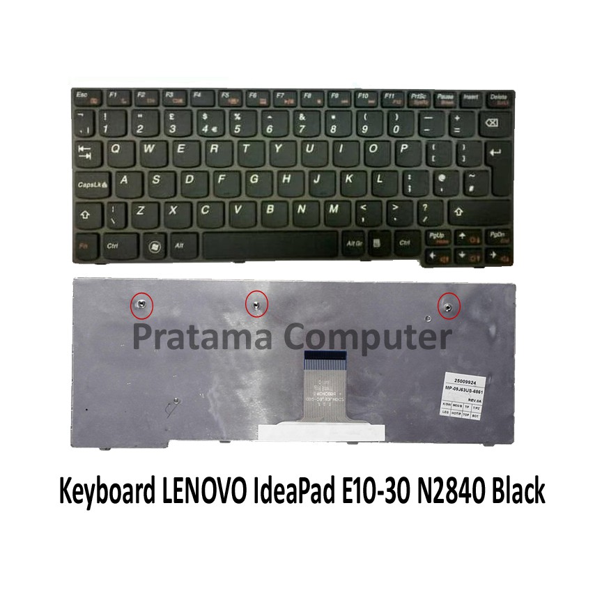 LENOVO IdeaPad E10-30 N2840 คีย์บอร์ดสีดํา