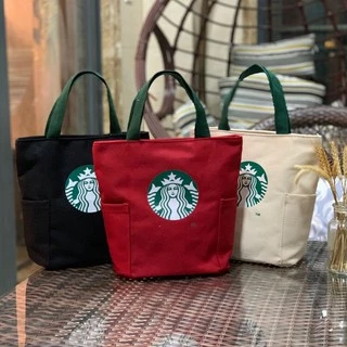 กระเป๋าสตาร์บัค มี7สี มีซิปถุงผ้า กระเป๋า🔥🔥Starbuck พร้อมส่ง -xbk7