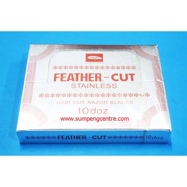 ใบมีดโกนขนนก คมเดียว "ของญี่ปุ่นแท้ 100%" (120 ใบมีด), Feather Hair Cut Razor Blades