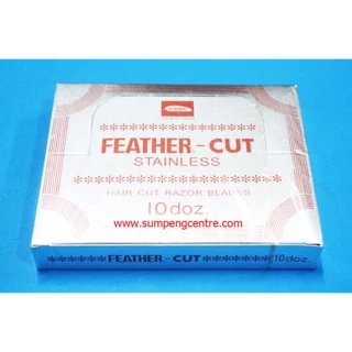 ใบมีดโกนขนนก คมเดียว "ของญี่ปุ่นแท้ 100%" (120 ใบมีด), Feather Hair Cut Razor Blades