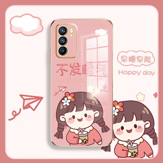 เคสโทรศัพท์มือถือ ขอบตรง ลายผู้หญิง สําหรับ Samsung A71 4G A51 4G A750 A23 A03 A03S A7 2018