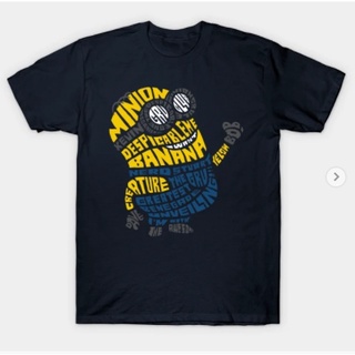 เสื้อยืดโอเวอร์ไซส์New เสื้อยืดผ้าฝ้าย 100% พิมพ์ลาย Minions สําหรับผู้ชาย saleS-3XL