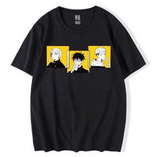 Jujutsu Kaisen Itadori Yuji มหาเวทย์ผนึกมาร เสื้อยืดผ้าคอตตอน shirts Ryomen Sukuna Megumi Fushiguro Gojo Satoru Megumi F