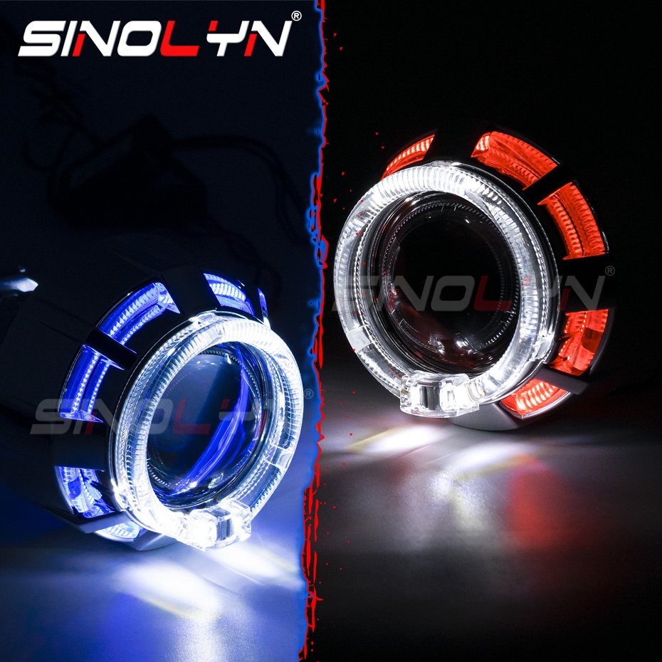 Sinolyn ไฟหน้าซีนอน LED 2 นิ้ว อุปกรณ์เสริม สําหรับรถยนต์ รถจักรยานยนต์ H4 H7 H1