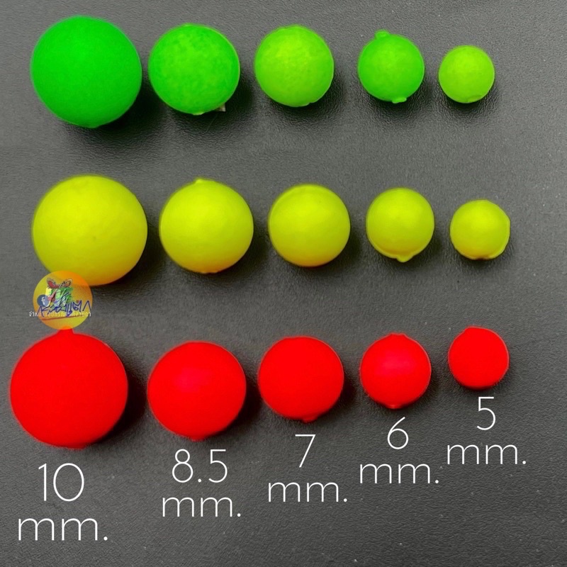 ทุ่นตกกุ้ง โฟมนาโนเกรด A เม็ดกลม มีหลายขนาด