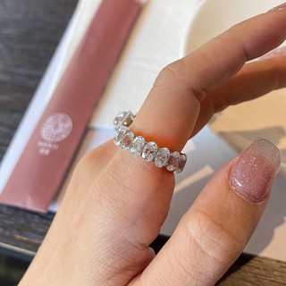 แหวนเพชรสังเคราะห์ oval eternity ring 20ตังค์ เพชรสังเคราะห์เรานำเข้ามาเอง ลิขสิทธิ์ PRIMALA DIAMOND