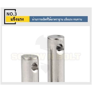 หมุดพิน ปิ๊น สลัก หัวกลมแบน สแตนเลส 304 แถมปิ้นเสียบM3 M4 M5/Clevis Pin w/Cotter Pin SUS304 M3 M4 M5