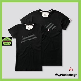 Rudedog เสื้อคอกลม ชาย หยิง รุ่น Backslash สีดำ