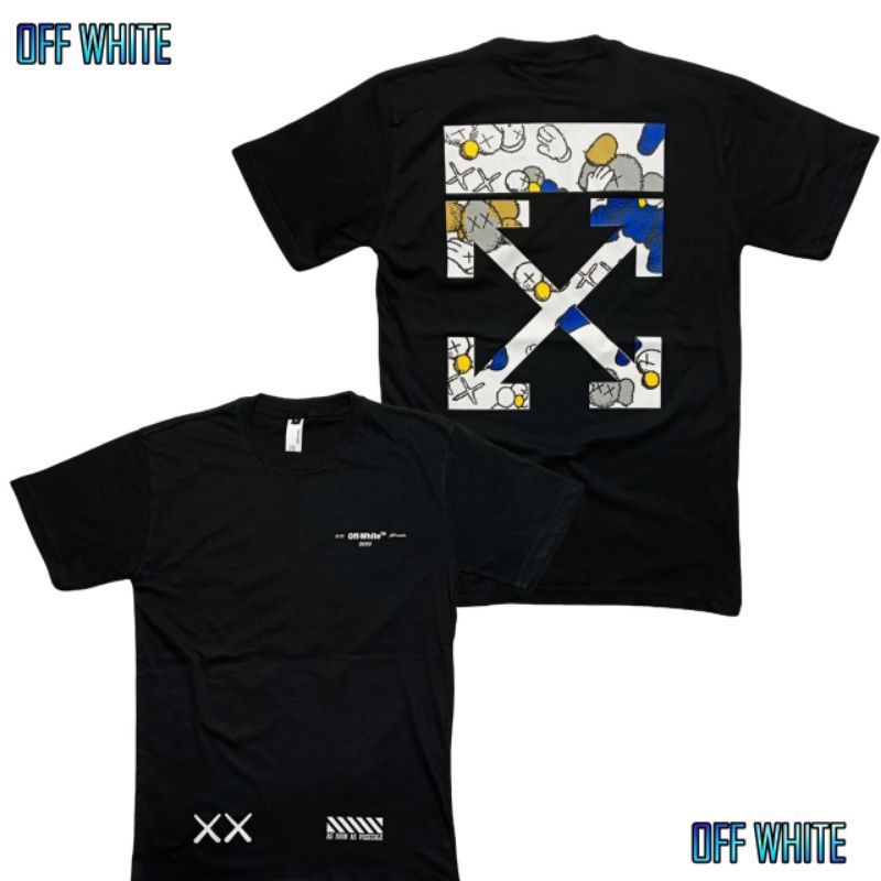 เสื้อยืด พิมพ์ลาย Off White X Kaws Full TagsS-5XL