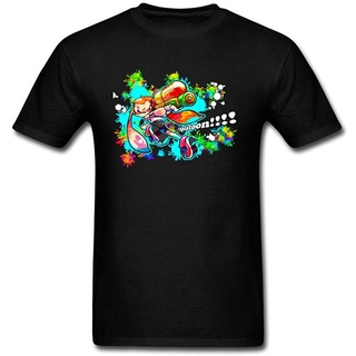 แขนสั้นcrew necksplatoon game การ์ตูน เกมส์ญี่ปุ่น VEBLEN Mens Splatoon Design Cotton T Shirt men teeคอกลม แฟชั่น แขนสั