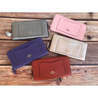 COACH ZIP AROUND WALLET CANVAS