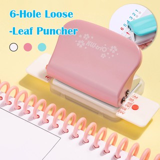 เครื่องเจาะกระดาษ 6รู ที่เจาะกระดาษ ทำกระดาษรีฟิล hole puncher เครื่องเจาะรูกระดาษรีฟิล สำหรับนักเรียน พกพาสะดวก A4