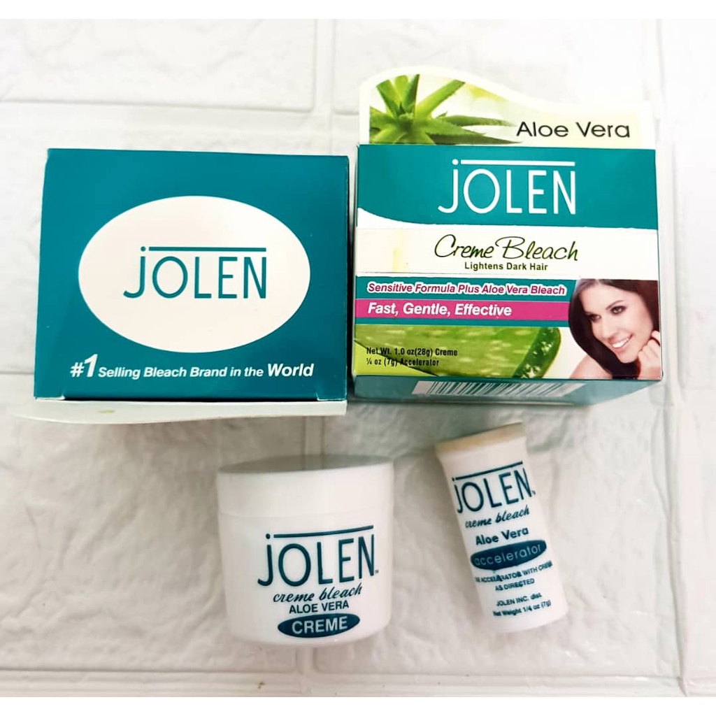 ครีมฟอกขาวว่านหางจระเข้ Jolen - ผมดกดํา Lightens Excess ❤