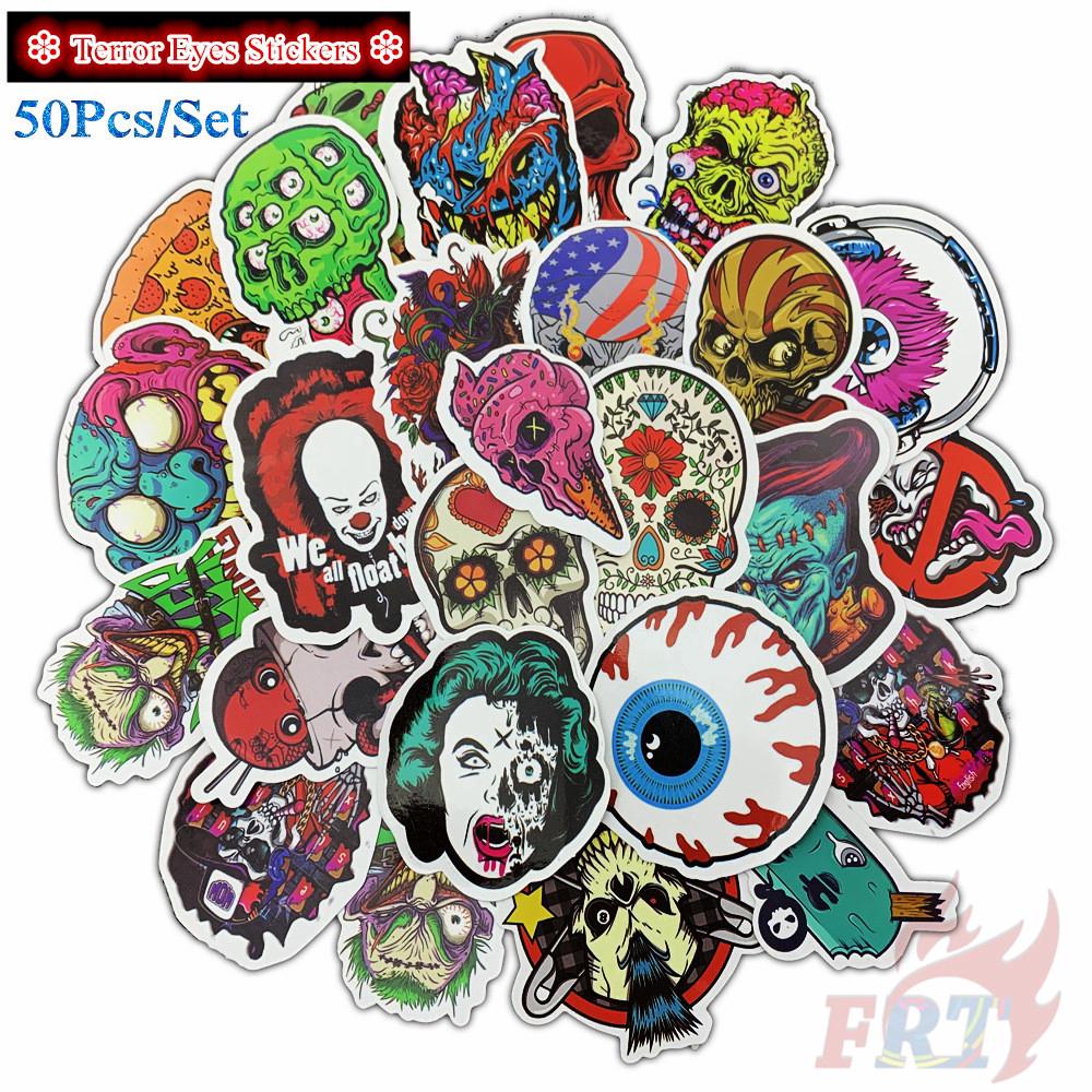 ❉ Punk Skull - Series 01 Horror Terror Eyes สติ๊กเกอร์ ❉ 50Pcs/Set DIY Mixed Decals Doodle สติ๊กเกอร์