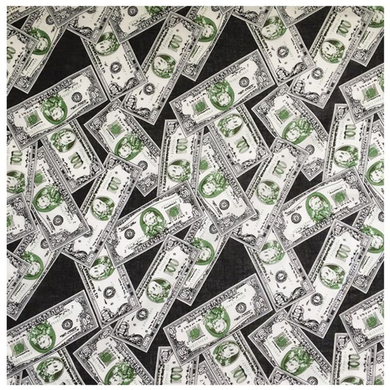 YOI Hip Hop Cotton Multi-Purpose Bandana Square ผ้าพันคอ Dollar Bills เงิน 3D พิมพ์แถบคาดศีรษะห่อผ้า