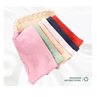 【MOREK】กางเกงชั้นในสําหรับสตรีผ้าฝ้ายเอวกลางป้องกันแบคทีเรียขนาดพลัส M-2xl