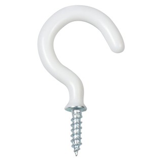 EYE BOLT IRON 1-1/4" C SHAPE HOOK EYE BOLT ตะขอ ตัวซี 1/4" BY TORA สีขาว สกรู, น๊อตและแหวน อุปกรณ์ยึดติด เครื่องมือช่างแ