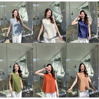 เสื้อแขนกุด ผ้าฝ้ายใส่สบาย
