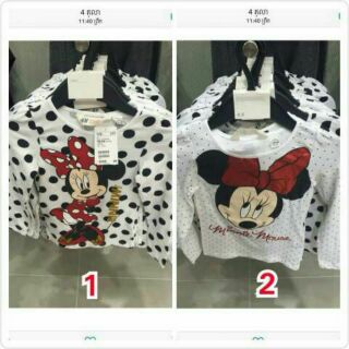 เสื้อยืดแขนยาว ลาย minnie