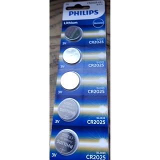 ถ่านกระดุม Philips CR2025 3V ของแท้ แพคนำเข้า