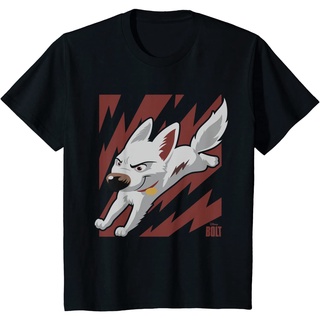 เสื้อยืดผ้าฝ้ายพรีเมี่ยม เสื้อยืด พิมพ์ลาย Disney Bolt The Super Dog